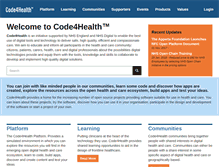 Tablet Screenshot of code4health.org